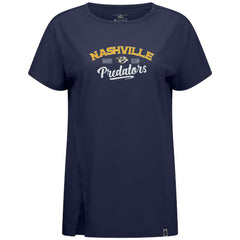 Nashville Predators Levelwear Women's Influx Ice Wall T-Shirt - Navy | NHL near me