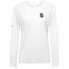 Seattle Kraken Levelwear Women's Sequoia Primary Logo Long Sleeve T-Shirt - White | NHL sale