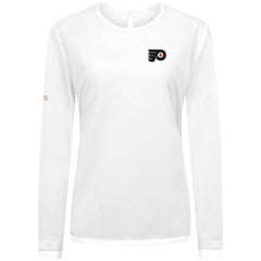 Philadelphia Flyers Levelwear Women's Sequoia Primary Logo Long Sleeve T-Shirt - White | NHL on sale