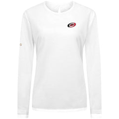 Carolina Hurricanes Levelwear Women's Sequoia Primary Logo Long Sleeve T-Shirt - White | NHL Lifestyle