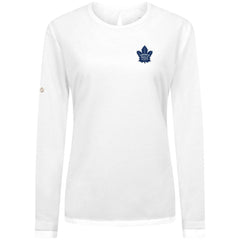 Toronto Maple Leafs Levelwear Women's Sequoia Primary Logo Long Sleeve T-Shirt - White | NHL on sale