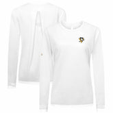 Pittsburgh Penguins Levelwear Women's Sequoia Primary Logo Long Sleeve T-Shirt - White | NHL Lifestyle