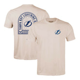 Tampa Bay Lightning Levelwear Richmond Stained Glass T-Shirt - Khaki | NHL Clearance