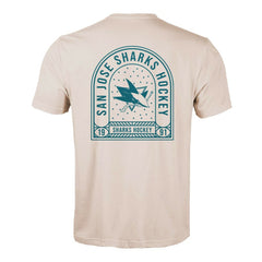 San Jose Sharks Levelwear Richmond Stained Glass T-Shirt - Khaki | NHL near me