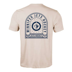 Winnipeg Jets Levelwear Richmond Stained Glass T-Shirt - Khaki | NHL Clearance