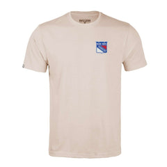 New York Rangers Levelwear Richmond Stained Glass T-Shirt - Khaki | NHL Lifestyle