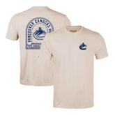 Vancouver Canucks Levelwear Richmond Stained Glass T-Shirt - Khaki | NHL Clearance
