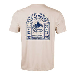 Vancouver Canucks Levelwear Richmond Stained Glass T-Shirt - Khaki | NHL Clearance