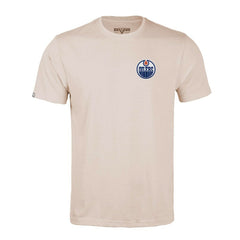 Edmonton Oilers Levelwear Richmond Stained Glass T-Shirt - Khaki | NHL Lifestyle