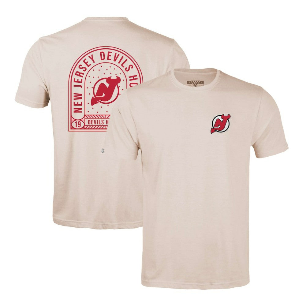 New Jersey Devils Levelwear Richmond Stained Glass T-Shirt - Khaki | NHL online