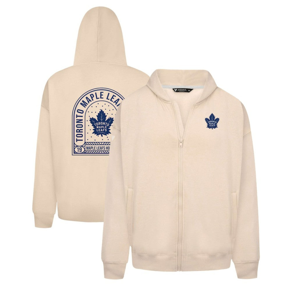 Toronto Maple Leafs Levelwear Uphill Stained Glass Full-Zip Hoodie Jacket - Khaki | NHL online