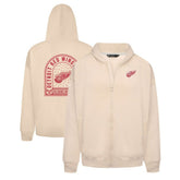 Detroit Red Wings Levelwear Uphill Stained Glass Full-Zip Hoodie Jacket - Khaki | NHL discount