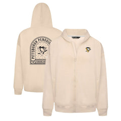Pittsburgh Penguins Levelwear Uphill Stained Glass Full-Zip Hoodie Jacket - Khaki | NHL near me