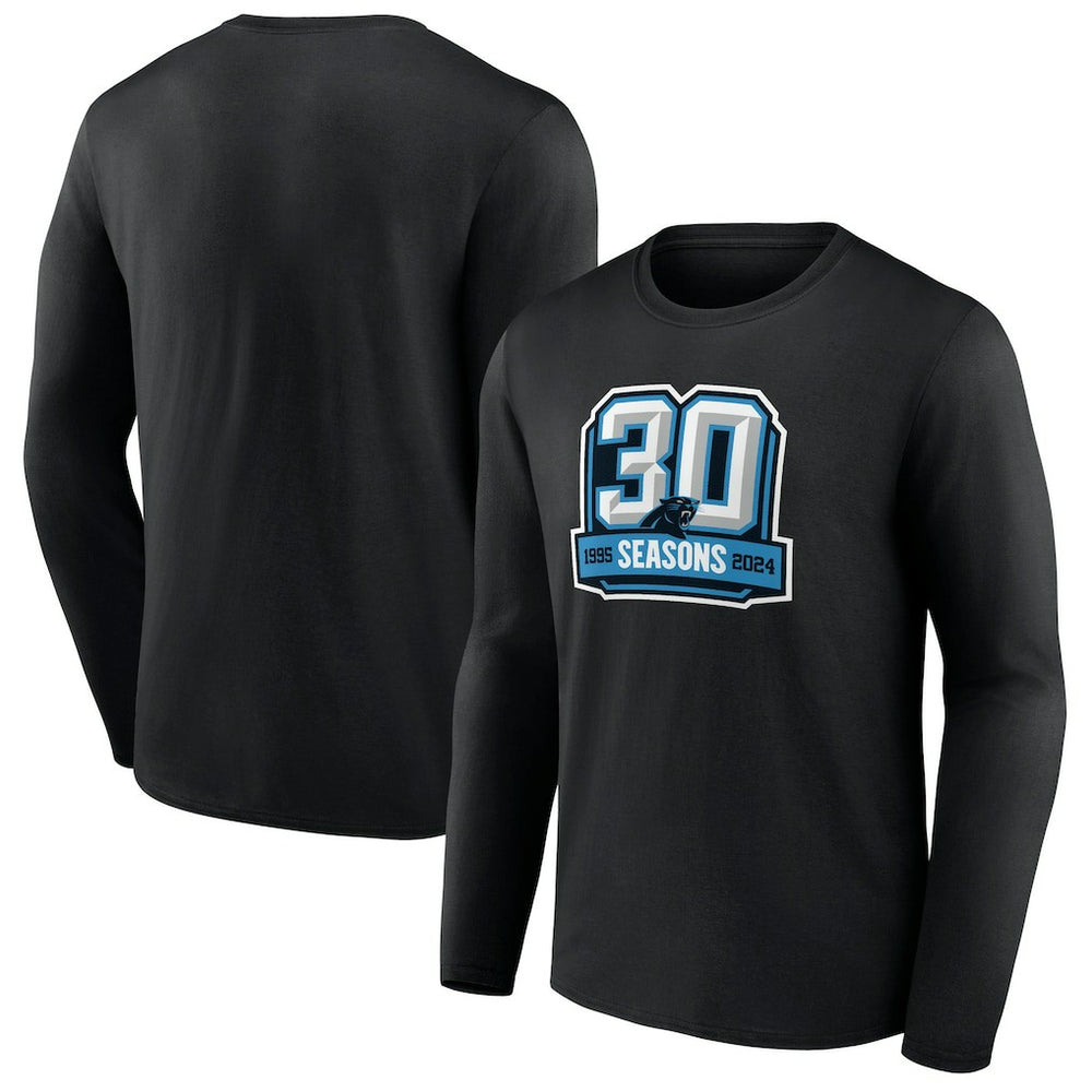 Carolina Panthers 30th Anniversary Long Sleeve T-Shirt - Black - NFL