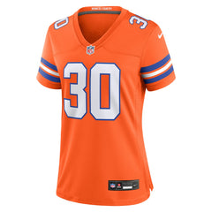 Terrell Davis Denver Broncos Women's Mile High Collection 1977 Throwback Retired Player Game Jersey - Orange - Nike