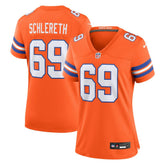 Mark Schlereth Denver Broncos Women's Mile High Collection 1977 Throwback Retired Player Game Jersey - Orange - Nike