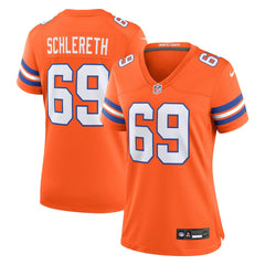 Mark Schlereth Denver Broncos Women's Mile High Collection 1977 Throwback Retired Player Game Jersey - Orange - Nike