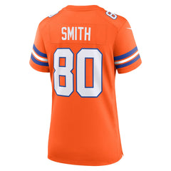 Rod Smith Denver Broncos Women's Mile High Collection 1977 Throwback Retired Player Game Jersey - Orange - Nike