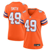 Dennis Smith Denver Broncos Women's Mile High Collection 1977 Throwback Retired Player Game Jersey - Orange - Nike