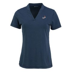 Los Angeles Dodgers Cutter & Buck Women's Forge Stretch Blade DryTec V-Neck Polo Discount