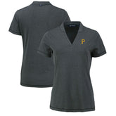 Pittsburgh Pirates Cutter & Buck Women's Forge Stretch Blade DryTec V-Neck Polo for sale