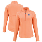 New York Mets Cutter & Buck Women's Peshastin Eco Fleece Recycled Raglan Half-Zip Top Discount