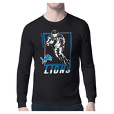 Detroit Lions Starter Player Grid Graphic Long Sleeve T-Shirt - Black - NFL