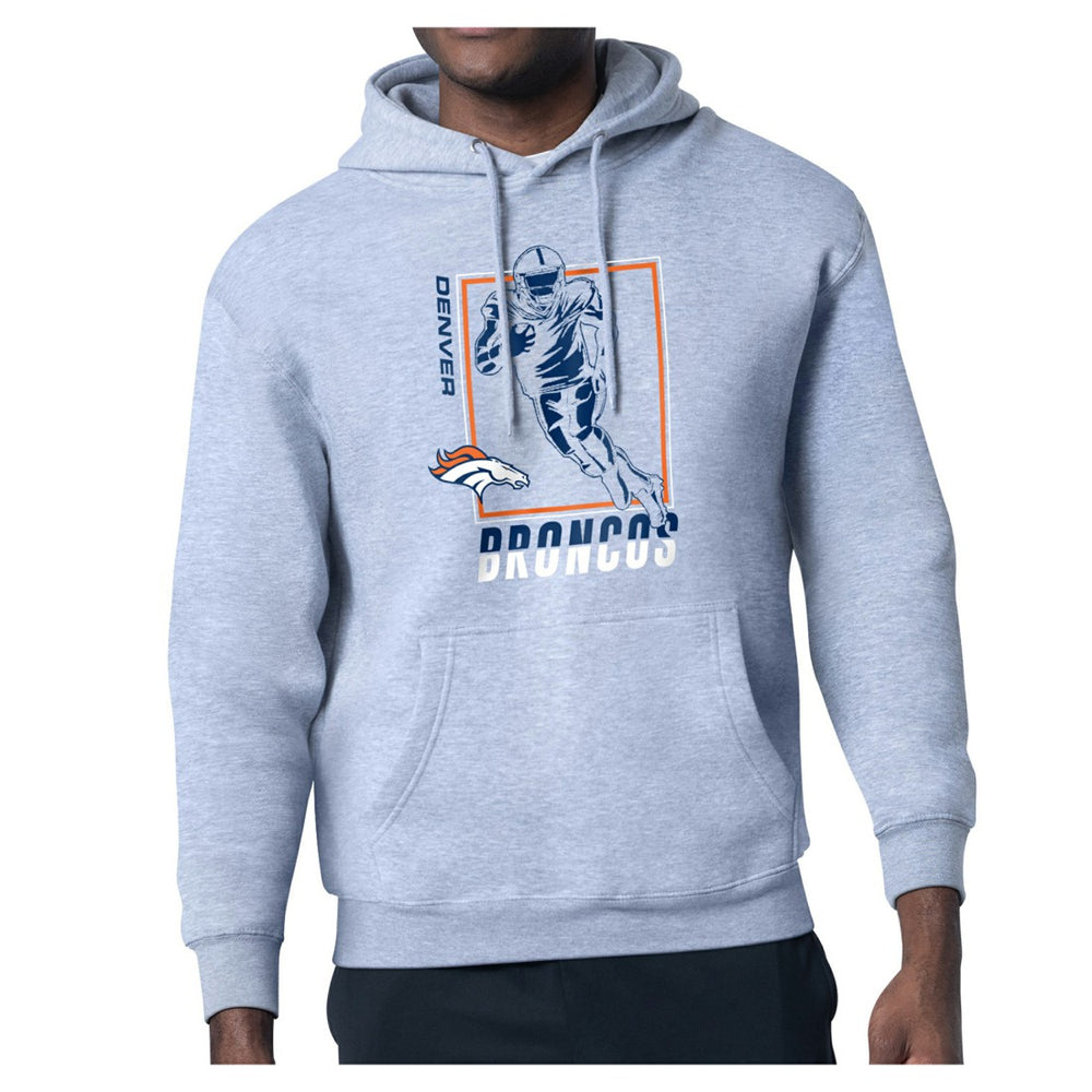 Denver Broncos Starter Player Grid Pullover Hoodie - Heather Gray - NFL