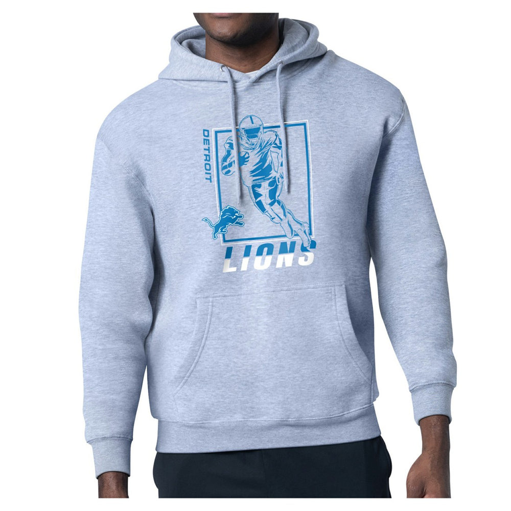 Detroit Lions Starter Player Grid Pullover Hoodie - Heather Gray - NFL