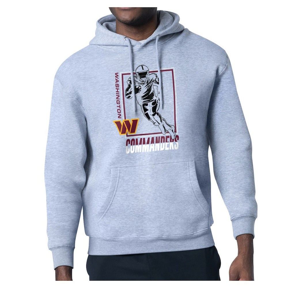 Washington Commanders Starter Player Grid Pullover Hoodie - Heather Gray - NFL