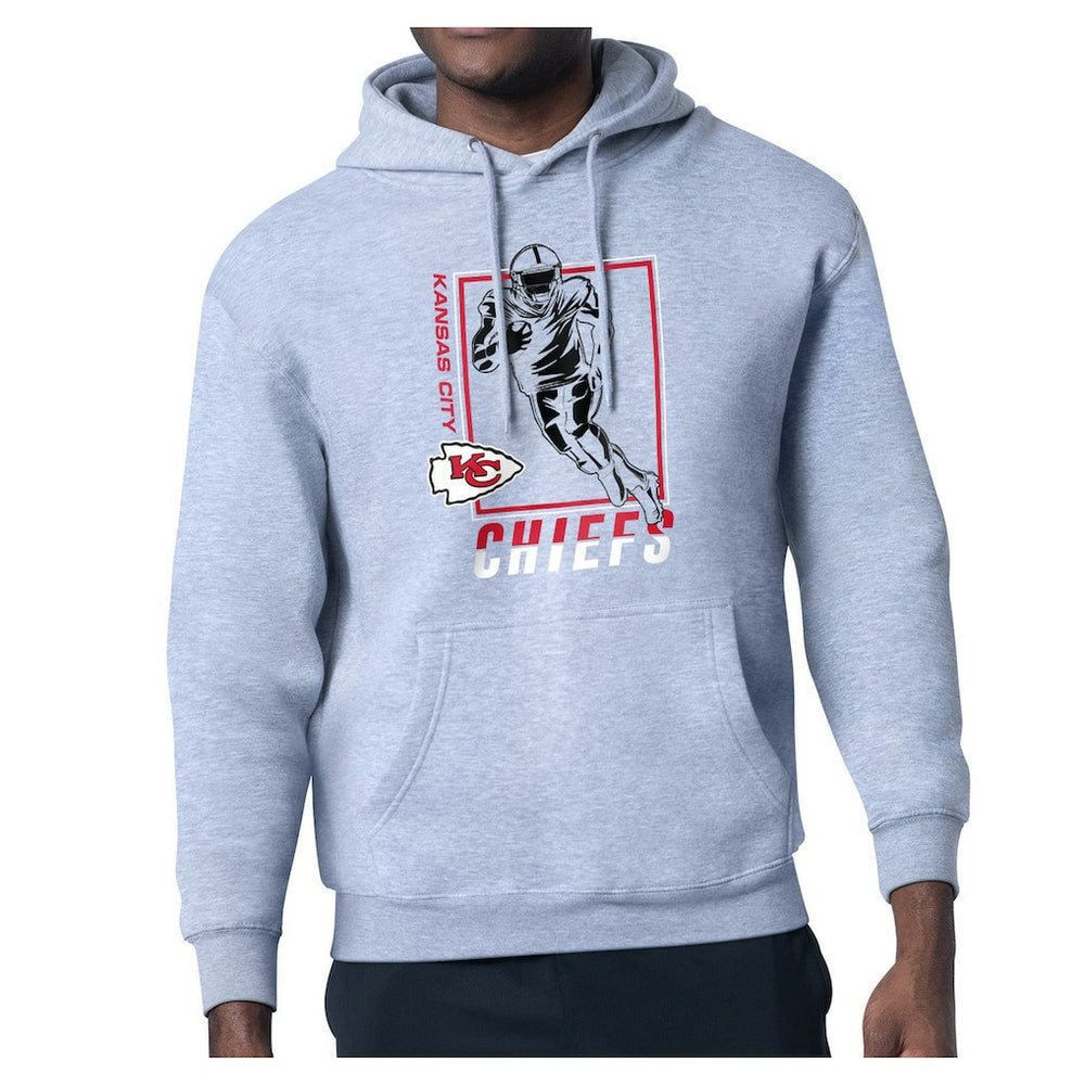 Kansas City Chiefs Starter Player Grid Pullover Hoodie - Heather Gray - NFL