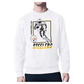Pittsburgh Steelers Starter Player Grid Pullover Sweatshirt - White - NFL