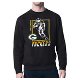 Green Bay Packers Starter Player Grid Pullover Sweatshirt - Black - NFL