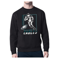 Philadelphia Eagles Starter Player Grid Pullover Sweatshirt - Black - NFL