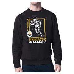 Pittsburgh Steelers Starter Player Grid Pullover Sweatshirt - Black - NFL