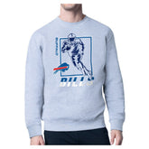Buffalo Bills Starter Player Grid Pullover Sweatshirt - Heather Gray - NFL