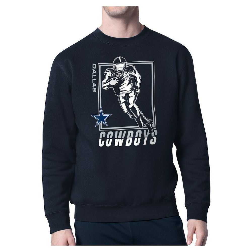 Dallas Cowboys Starter Player Grid Pullover Sweatshirt - Navy - NFL
