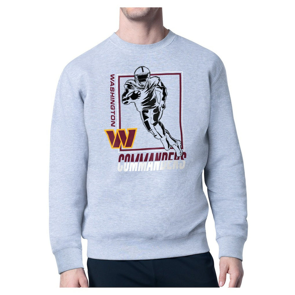 Washington Commanders Starter Player Grid Pullover Sweatshirt - Heather Gray - NFL