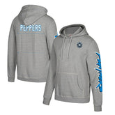 Julius Peppers Carolina Panthers Name & Number Pullover Hoodie – Heather Gray - Mitchell & Ness