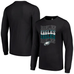 Philadelphia Eagles Starter Team Name Graphic Long Sleeve T-Shirt - Black - NFL