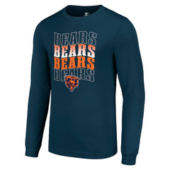 Chicago Bears Starter Team Name Graphic Long Sleeve T-Shirt - Navy - NFL