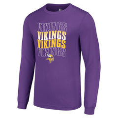 Minnesota Vikings Starter Team Name Graphic Long Sleeve T-Shirt - Purple - NFL