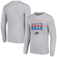 Buffalo Bills Starter Team Name Graphic Long Sleeve T-Shirt - Heather Gray - NFL