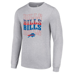 Buffalo Bills Starter Team Name Graphic Long Sleeve T-Shirt - Heather Gray - NFL