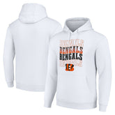 Cincinnati Bengals Starter Four Team Name Logo Fleece Pullover Hoodie - White - NFL