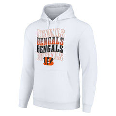 Cincinnati Bengals Starter Four Team Name Logo Fleece Pullover Hoodie - White - NFL