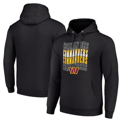 Washington Commanders Starter Four Team Name Logo Fleece Pullover Hoodie - Black - NFL