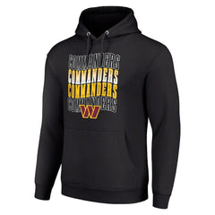 Washington Commanders Starter Four Team Name Logo Fleece Pullover Hoodie - Black - NFL