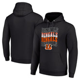 Cincinnati Bengals Starter Four Team Name Logo Fleece Pullover Hoodie - Black - NFL