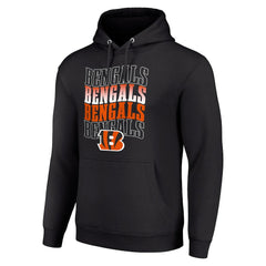 Cincinnati Bengals Starter Four Team Name Logo Fleece Pullover Hoodie - Black - NFL